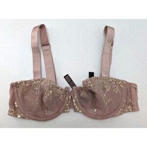 Victoria's Secret Bra Women's 34B Pink Lace Unlined Balconet Very Sexy